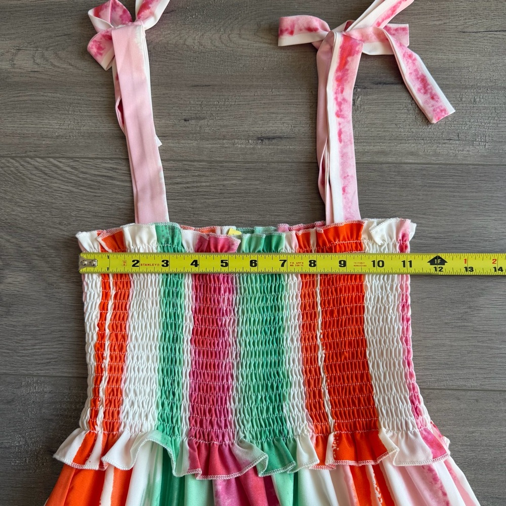 Joy Joy smocked tiered midi dress - size XS - Picture 3 of 5